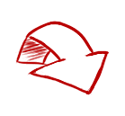 Arrow - Hand Drawn Red